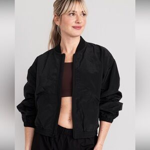 Old Navy Lightweight Go Dry Crop Nylon Bomber Jacket